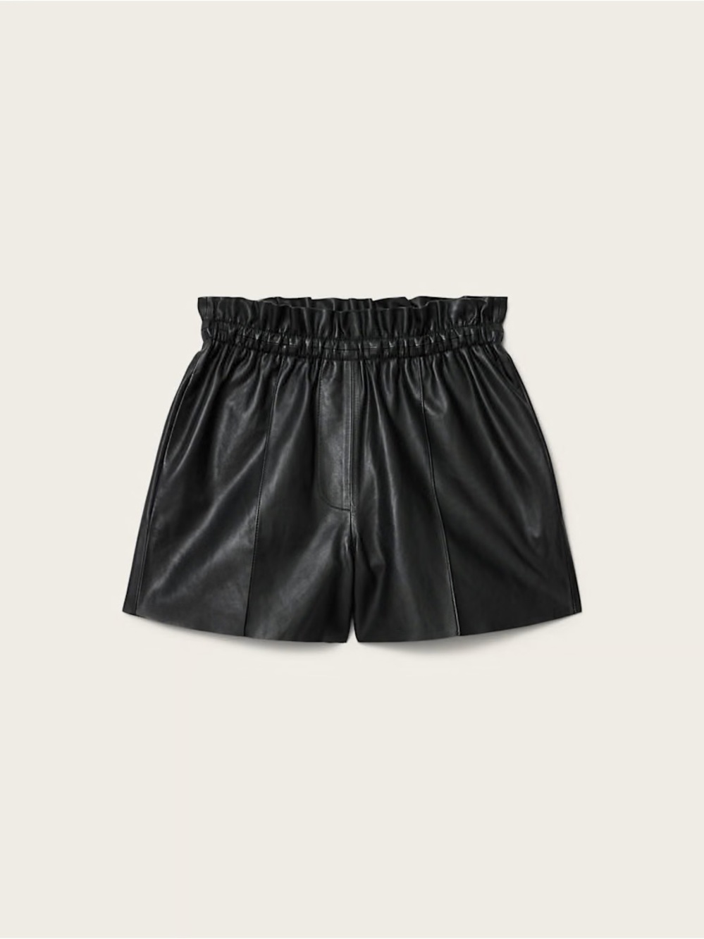ALLSAINTS HIGH RISE LEATHER SHORTS